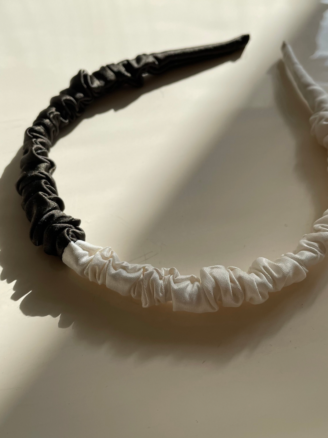 black and white silk headband eco-friendly stylish women's accessories