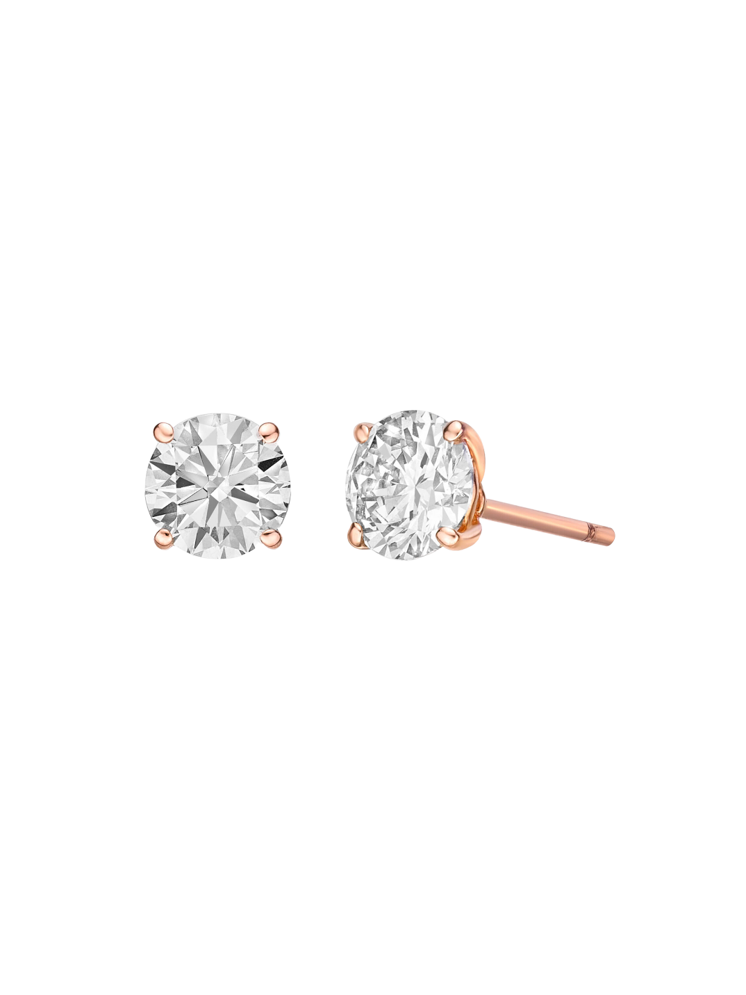 classic four prong diamond earrings women's jewelry