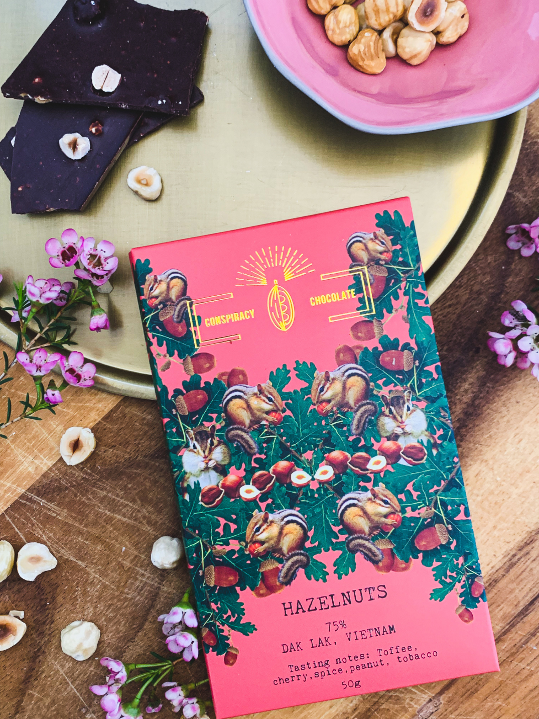 vegan dark chocolate hazelnut chocolate shop dairy-free gluten-free ethically made handcrafted chocolate