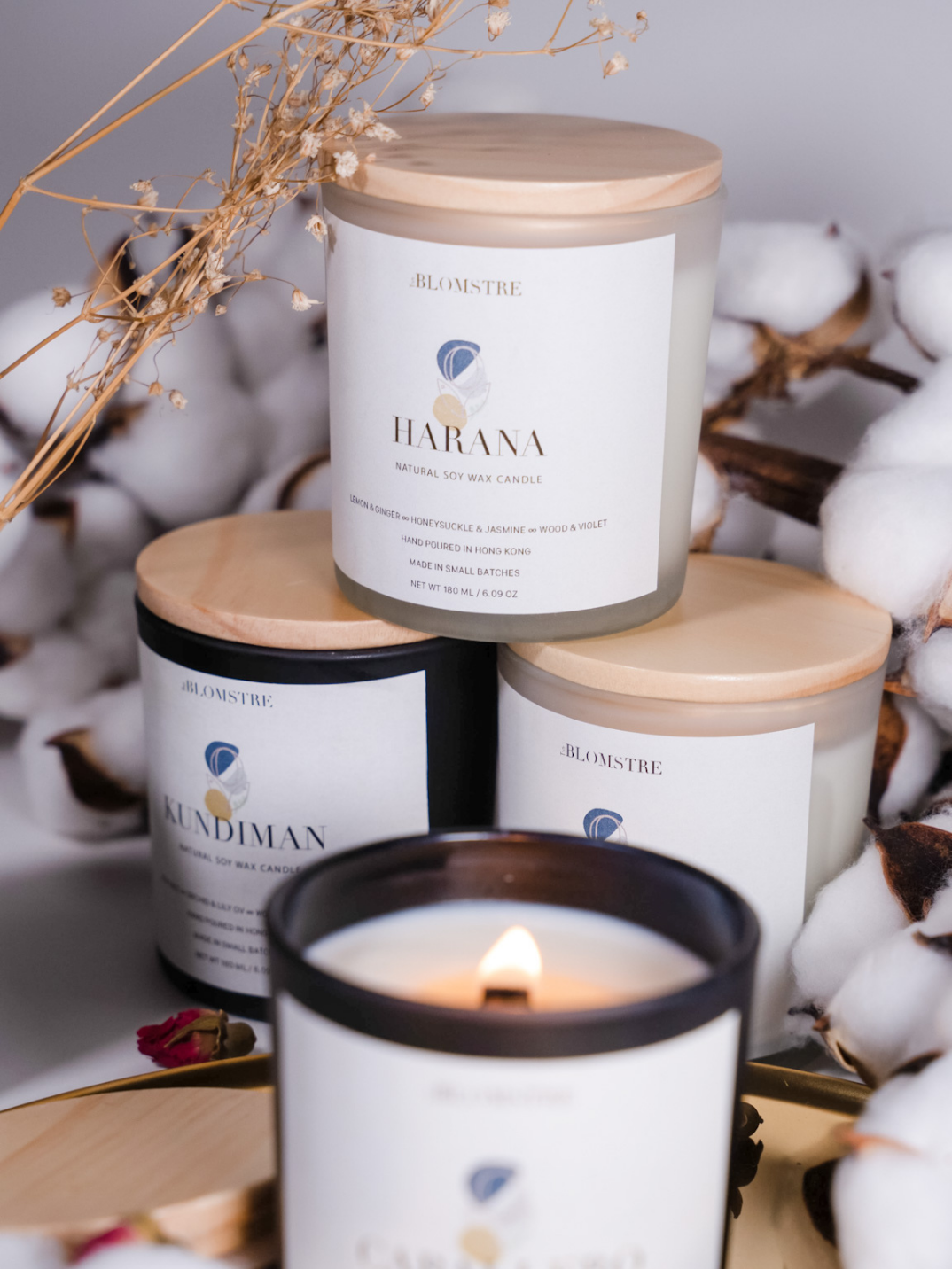 100% natural soy wax candle Kundiman scented with essential oils handpoured in small batches