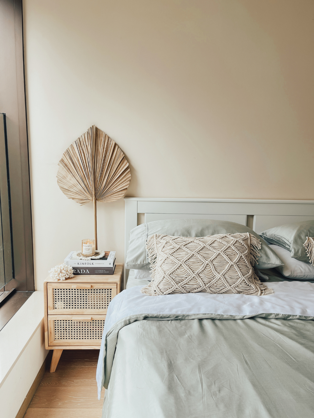 diamond macrame lumbar cushion eco-friendly sustainable home decor handcrafted in India Casa Luna