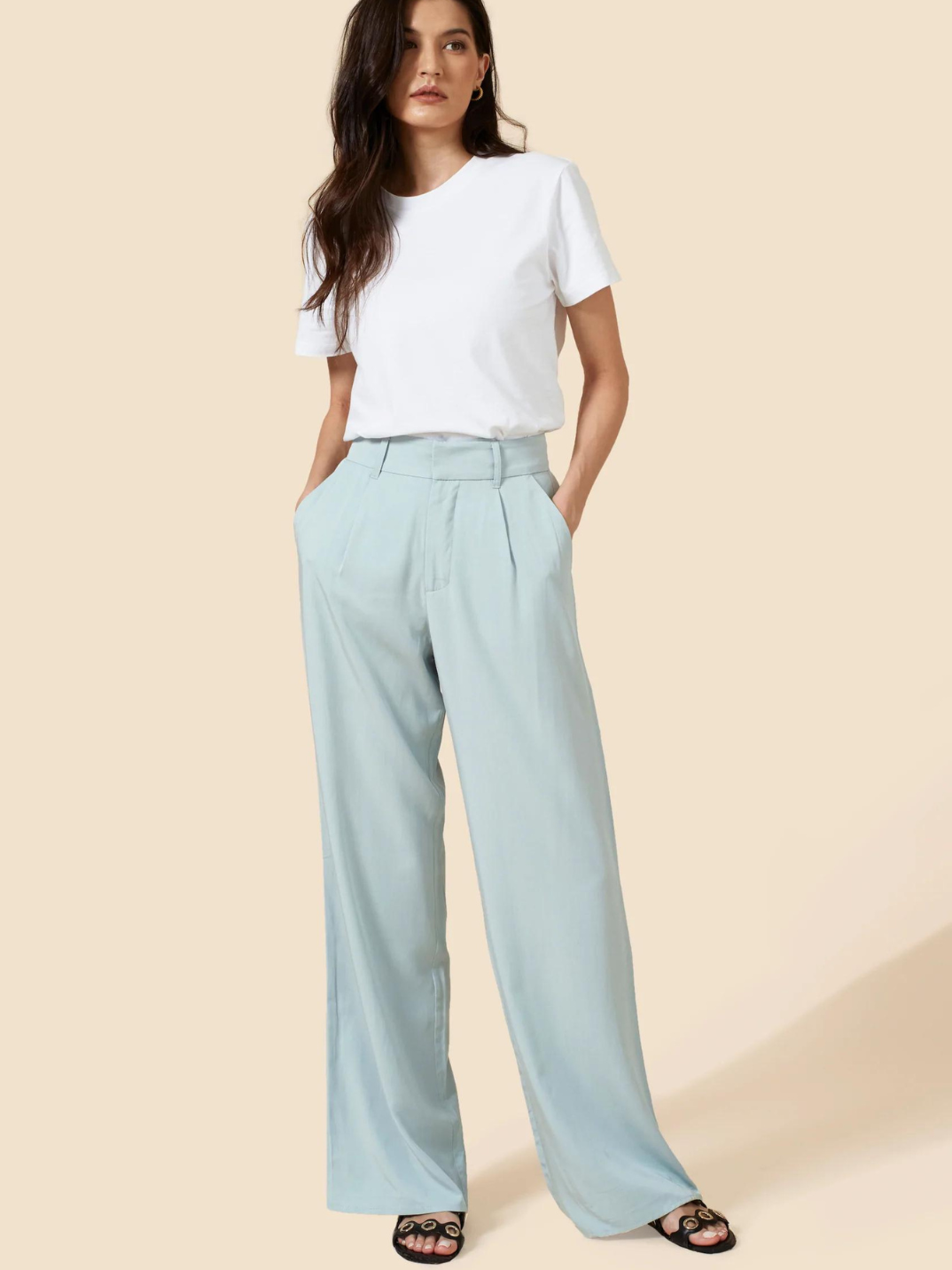 The Willow Wide Leg Pant / Blue