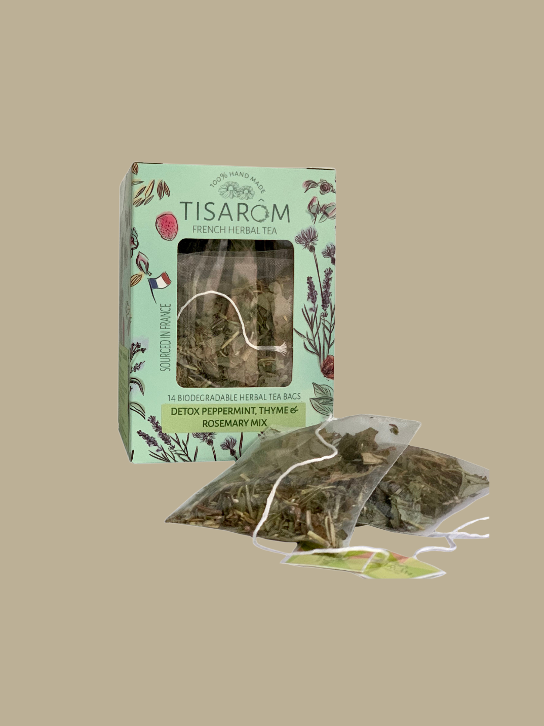 Té de menta, tomillo y romero