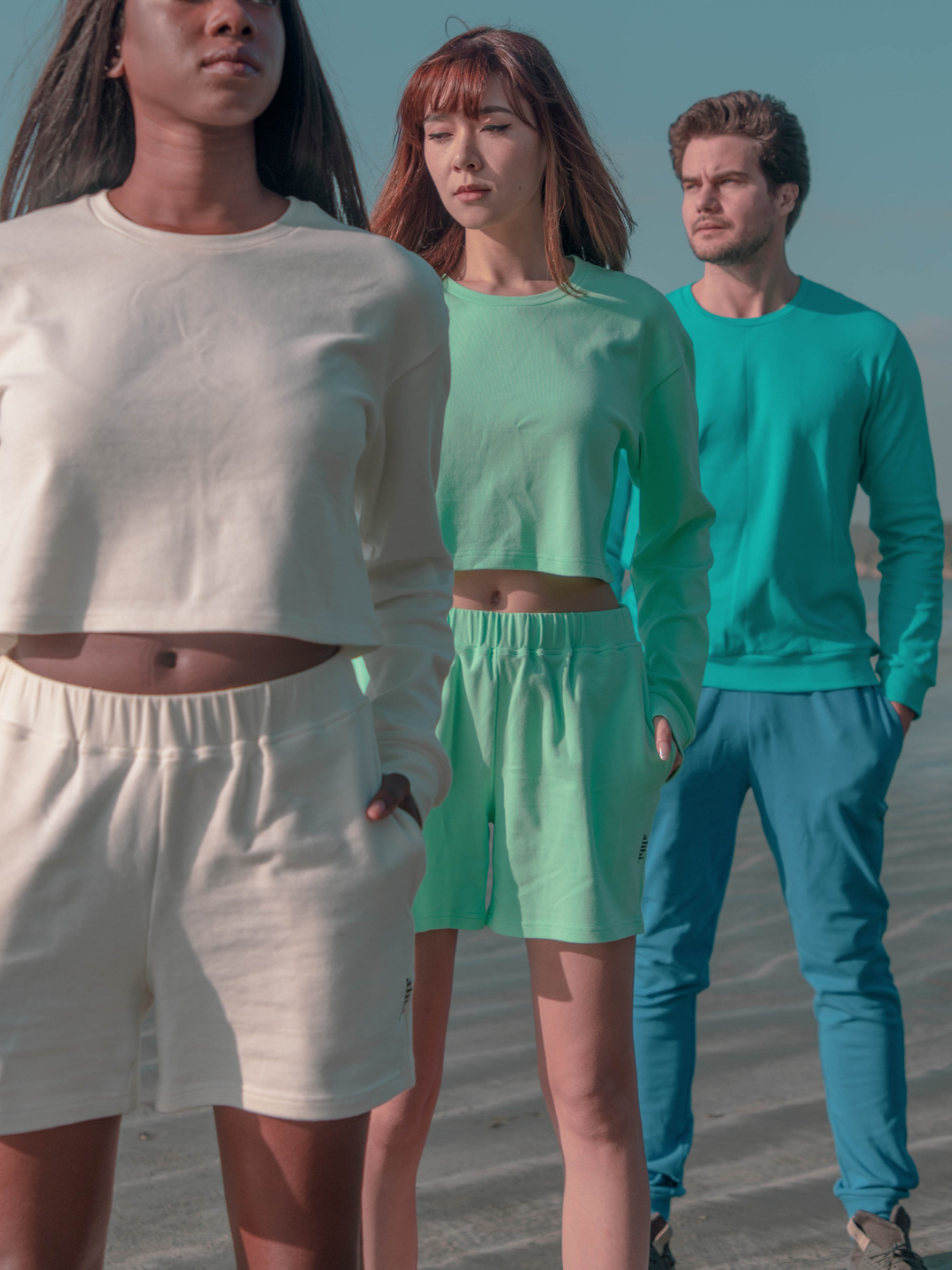 durable comfortable sweatshorts biologically-defensive sustainable fashion white shorts