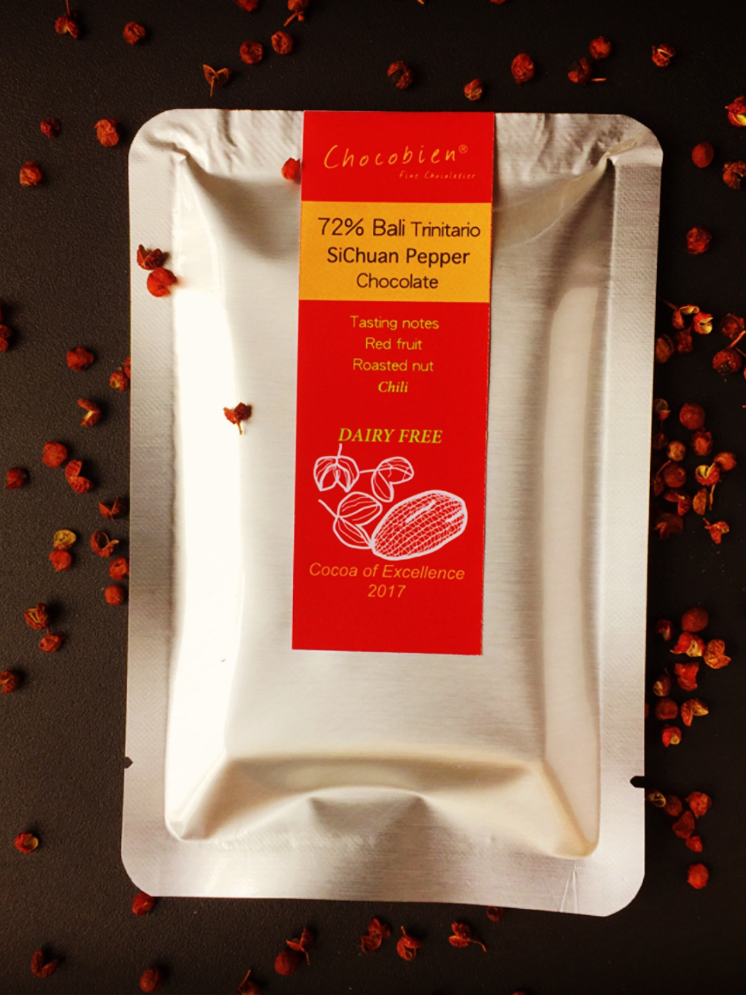 dairy-free vegan sichuan pepper chocolate bean-to-bar dark chocolate made in Hong Kong