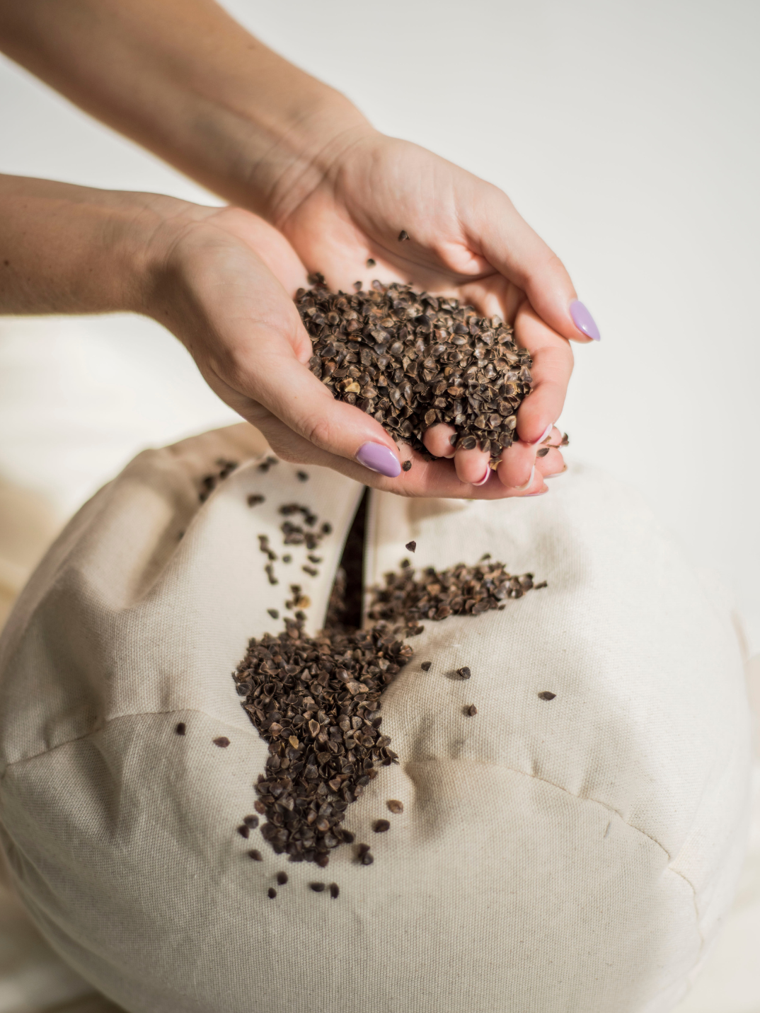 half moon meditation cushion stylish home goods shop sustainable brands eco-friendly home goods ethically-made neutral colors Arrived women-owned brand. The Half Moon meditation cushion lifts your hips and allows them to roll slightly forward, helping to support the natural curve of your lower back. Aligning your spine allows the rest of your body to follow naturally.