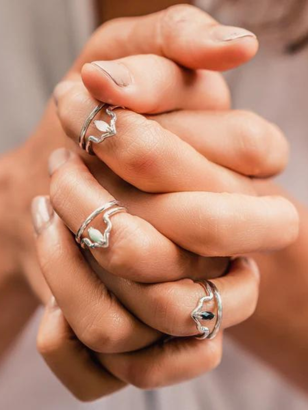 A versatile piece, you can’t go wrong with our black and silver midi ring. You’ll love the natural jet black of our Obsidian semi precious stone that is known to protect and shield you from negative energies.