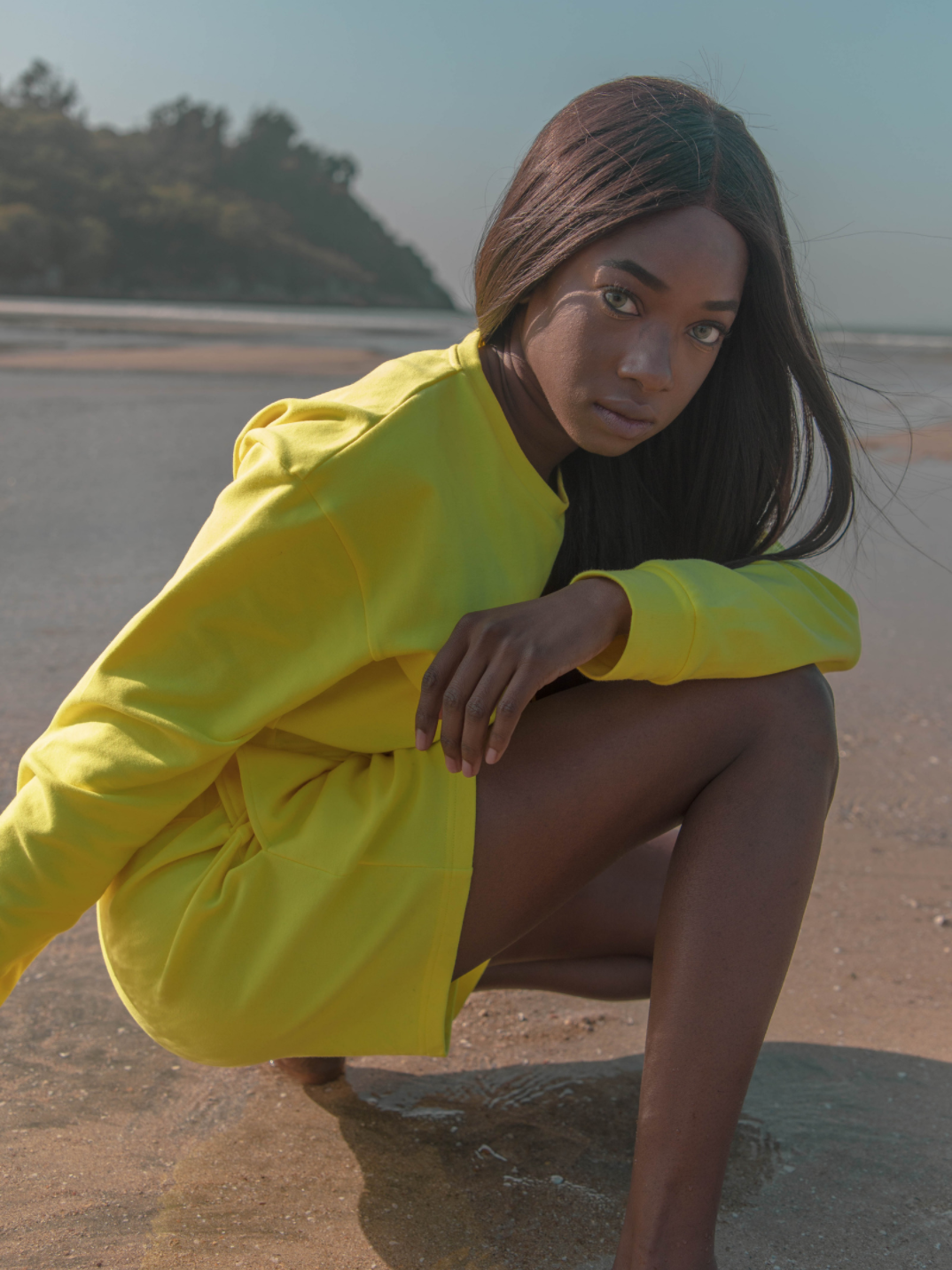 durable comfortable sweatshorts biologically-defensive sustainable fashion rays bright yellow shorts