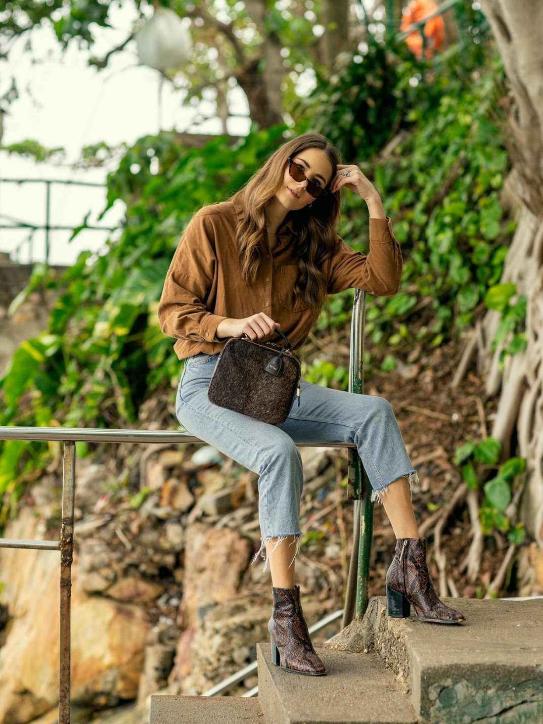 Ril Creed Tibby horsetail crossbody bag ethically made from upcycled scrap leather ethical fashion brand based in Hong Kong