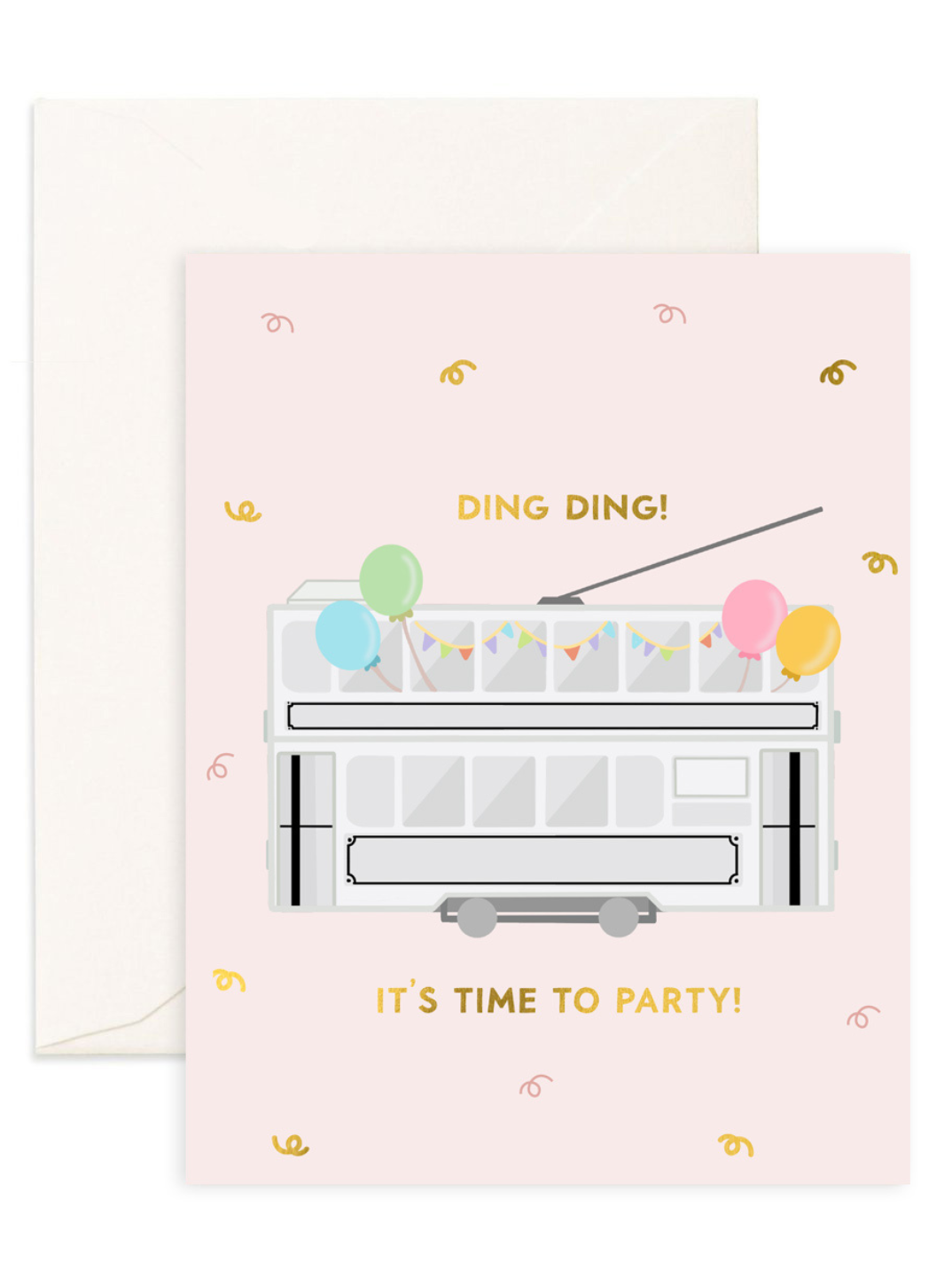 Hong Kong greeting card printed on recycled paper shop eco-friendly gift birthday card for friends really cute design Hong Kong tram