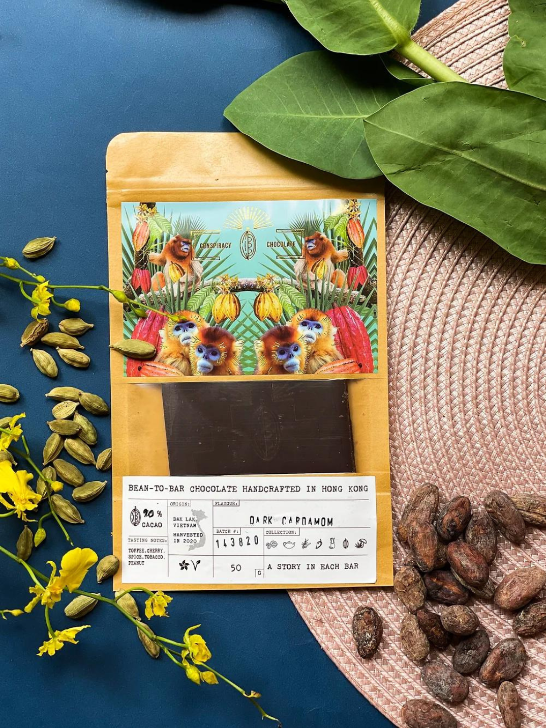 Conspiracy Chocolate vegan gluten-free dairy-free dark chocolate dark cardamom shop ethical brands