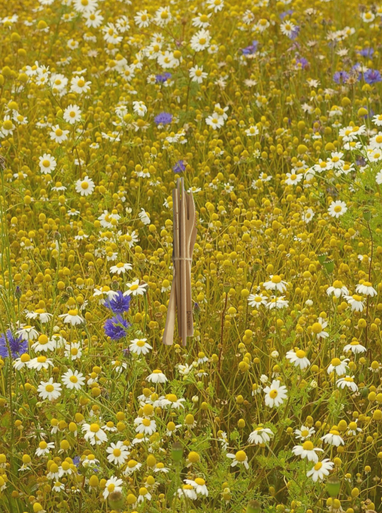 bamboo 100% natural eco-friendly reusable cutlery set