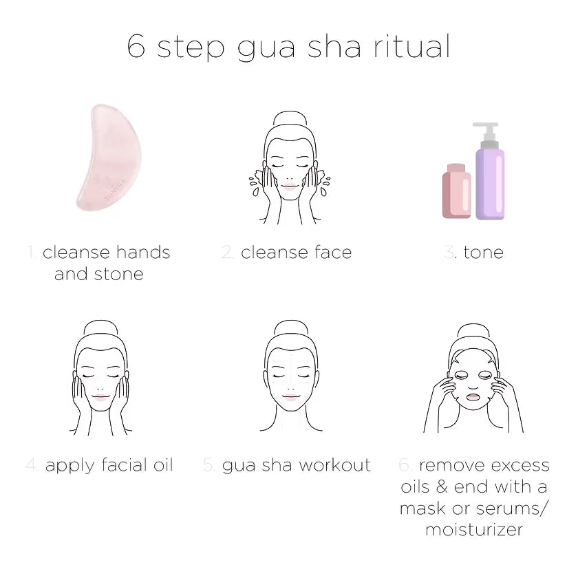 rose quartz gua sha beauty tool