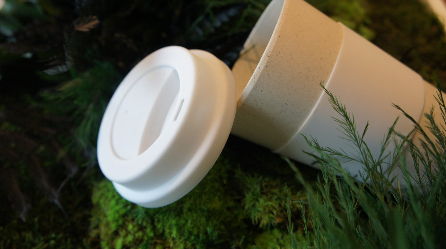 100% biodegradable bamboo fibre coffee mug travel cup