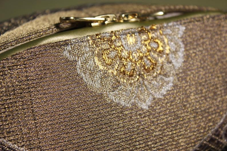 Japanese Kimono Bum Bag / Iridescent Silver