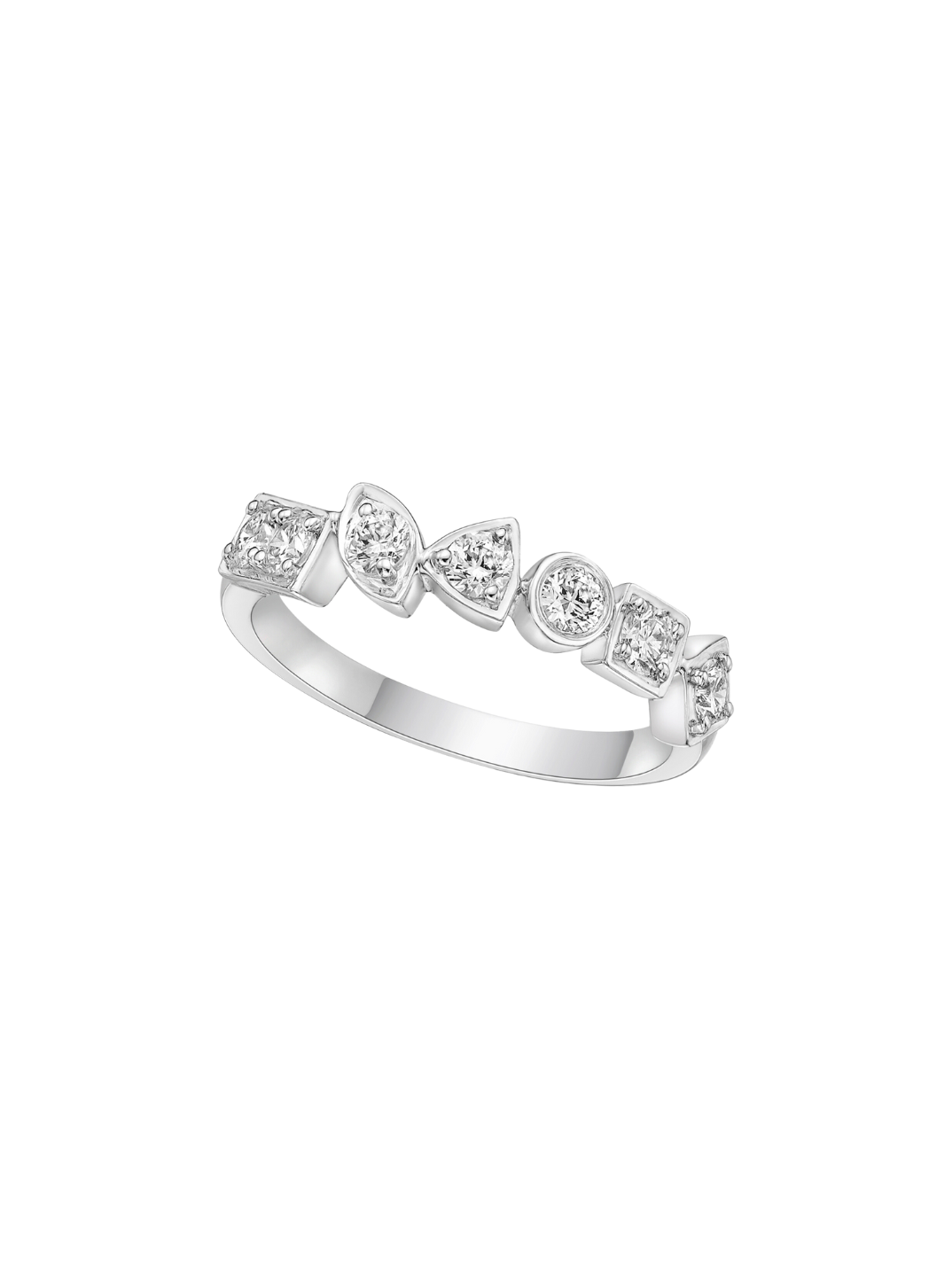 multi-shaped frame ring diamond ring women's jewelry