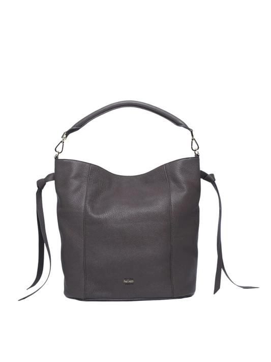 bucket bag women's handbag sustainable leather upcycled fabrics