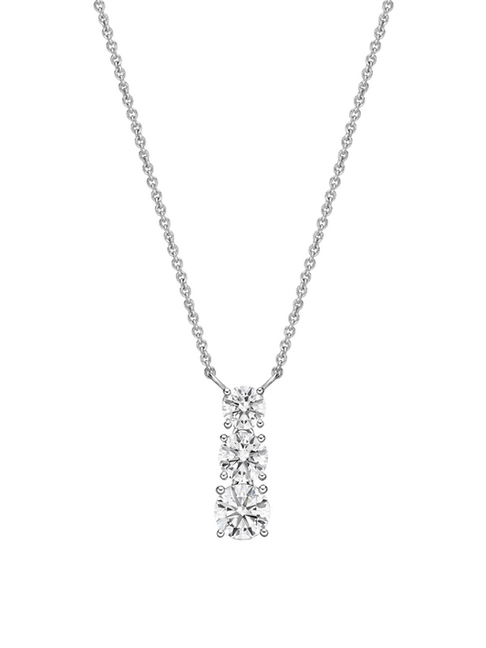 three stone drop pendant necklace pretty diamond necklace