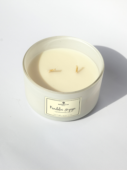 hand-poured natural soy wax candle made in Bali lemongrass tea scent