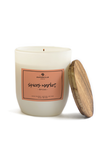 hand-poured natural soy wax candle made in Bali, Indonesia shop now spices scented candle