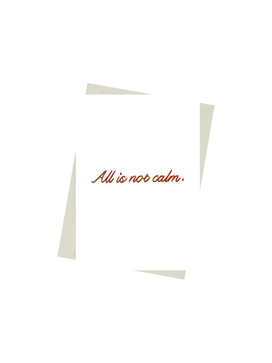all is not calm funny humorous greeting card Christmas card recycled paper shop eco-friendly gift