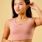 everyday top sports bra women's activewear athletic workout top cute stylish pink