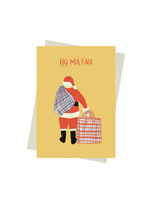 Christmas card Cantonese greeting card recycled paper sustainable