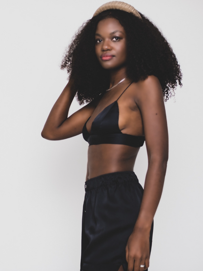 black silk boxers women's lingerie sustainable fashion women's underwear