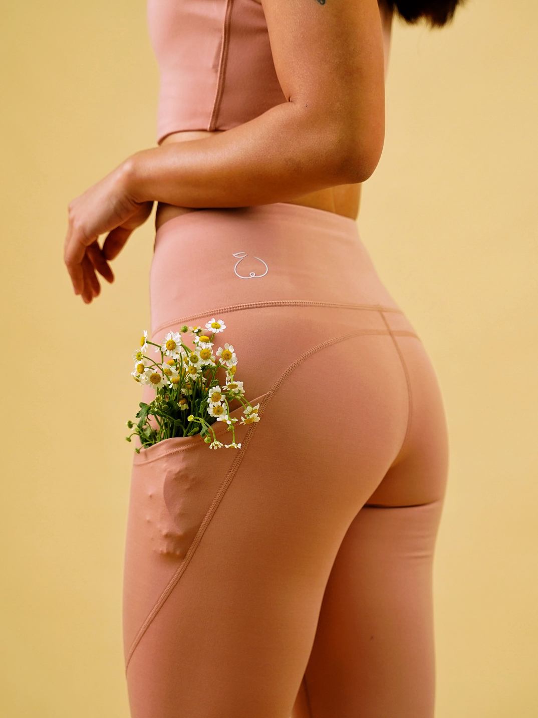 hardcore leggings in pink sustainable activewear made from recycled plastic bottles