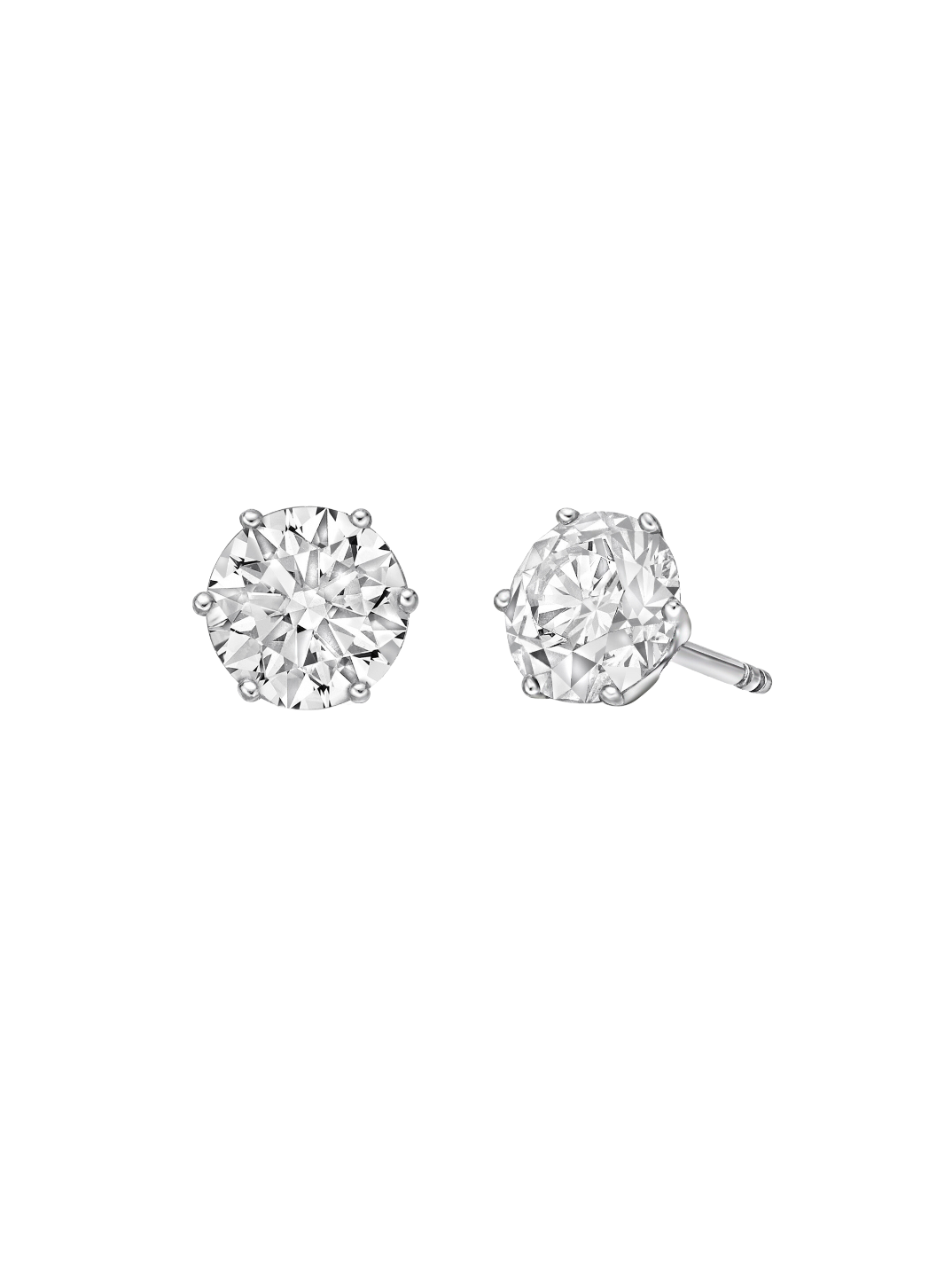classic six prong diamond earrings women's jewelry fashion accessories