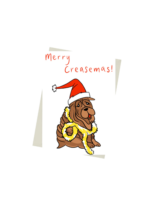 Merry Christmas card dog card funny humor greeting card