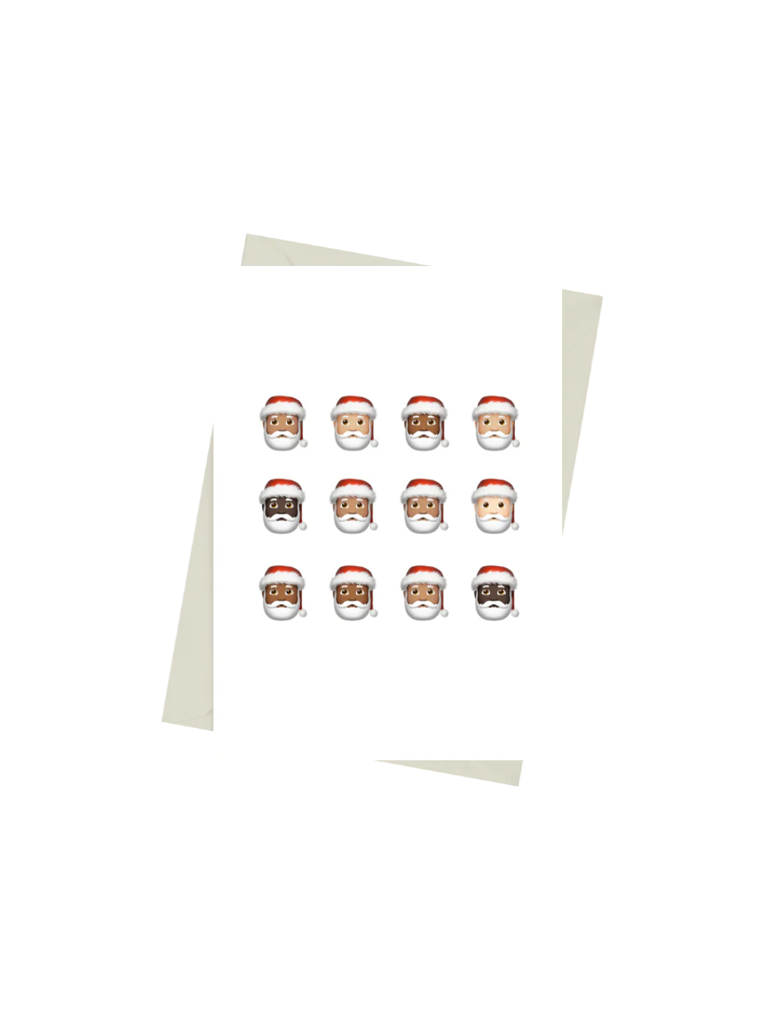 Christmas card Santa Claus emoji greeting card recycled paper