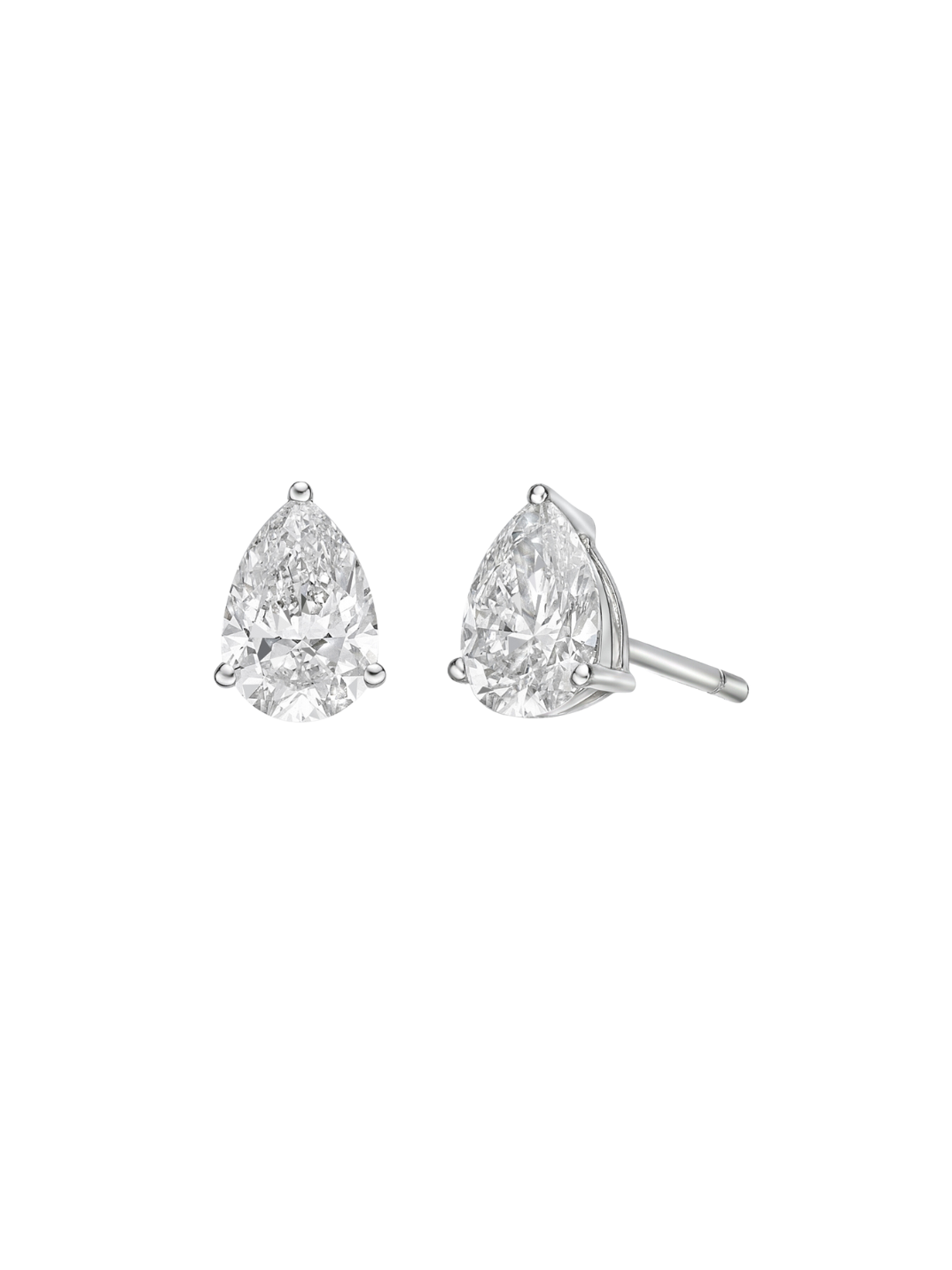 classic three-prong pear earrings women's jewelry sustainable accessories