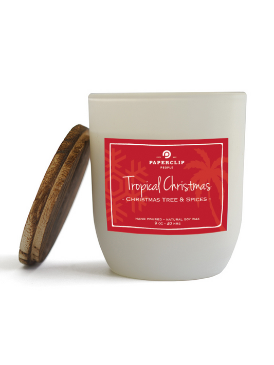 hand poured soy wax candle ethically made in Bali christmas candle shop now