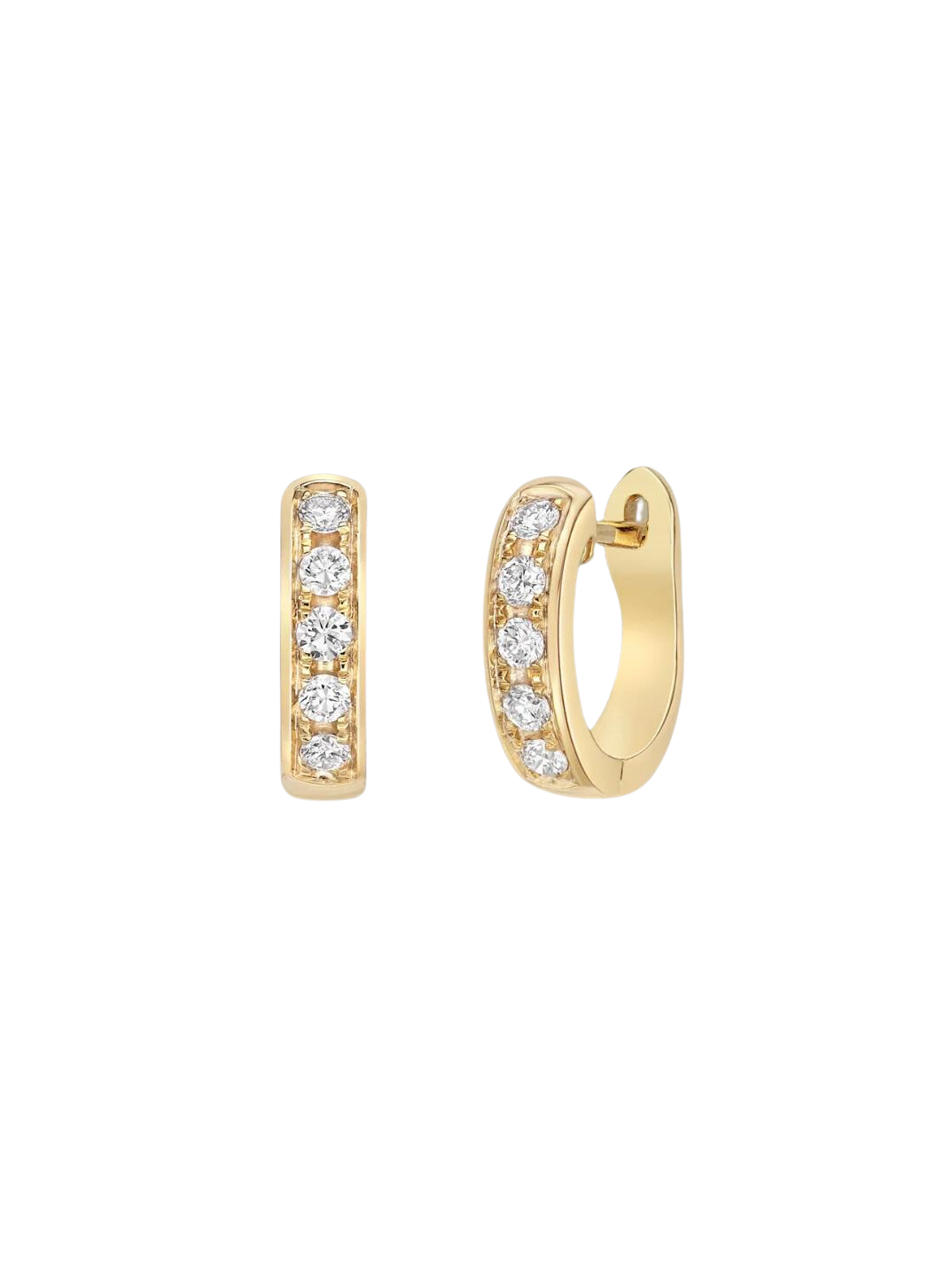 gold diamond huggies small hoop earrings women's jewelry