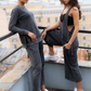 Maha Yogi 100% organic cotton charcoal jumpsuit ethical fashion sustainable loungewear