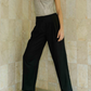the perfect trouser pants super flattering on every body shape made from Tencel upcycled fabric ethically made in small batches sustainable fashion brand Hong Kong