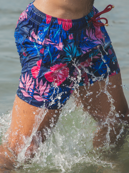 Tropical Junk Boat Swim Shorts