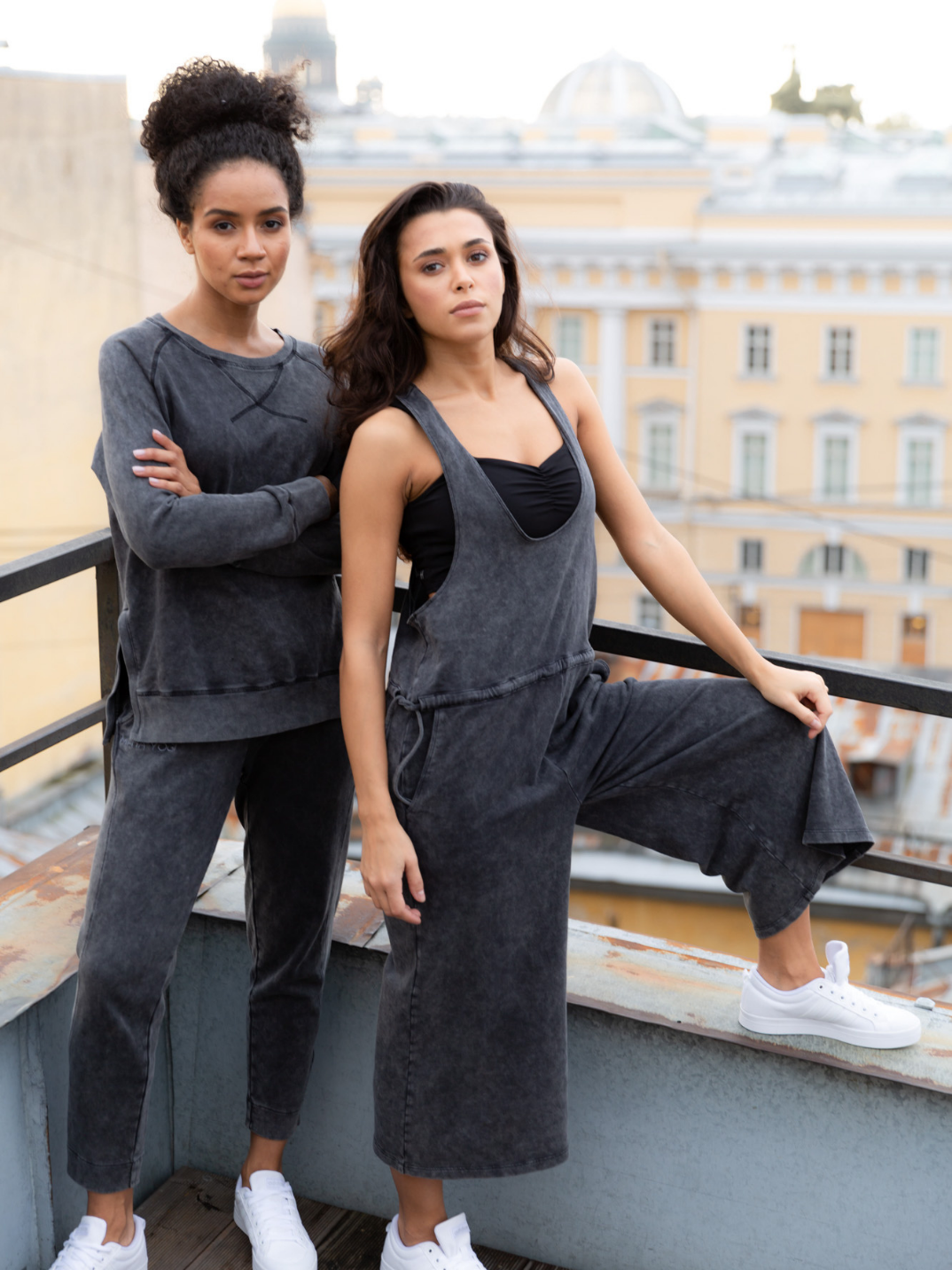 Maha Yogi 100% organic cotton charcoal jumpsuit ethical fashion sustainable loungewear
