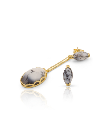 Each Dendritic semi precious stone has its own unique natural pattern that makes each piece special to you. Ethically handcrafted jewelry 