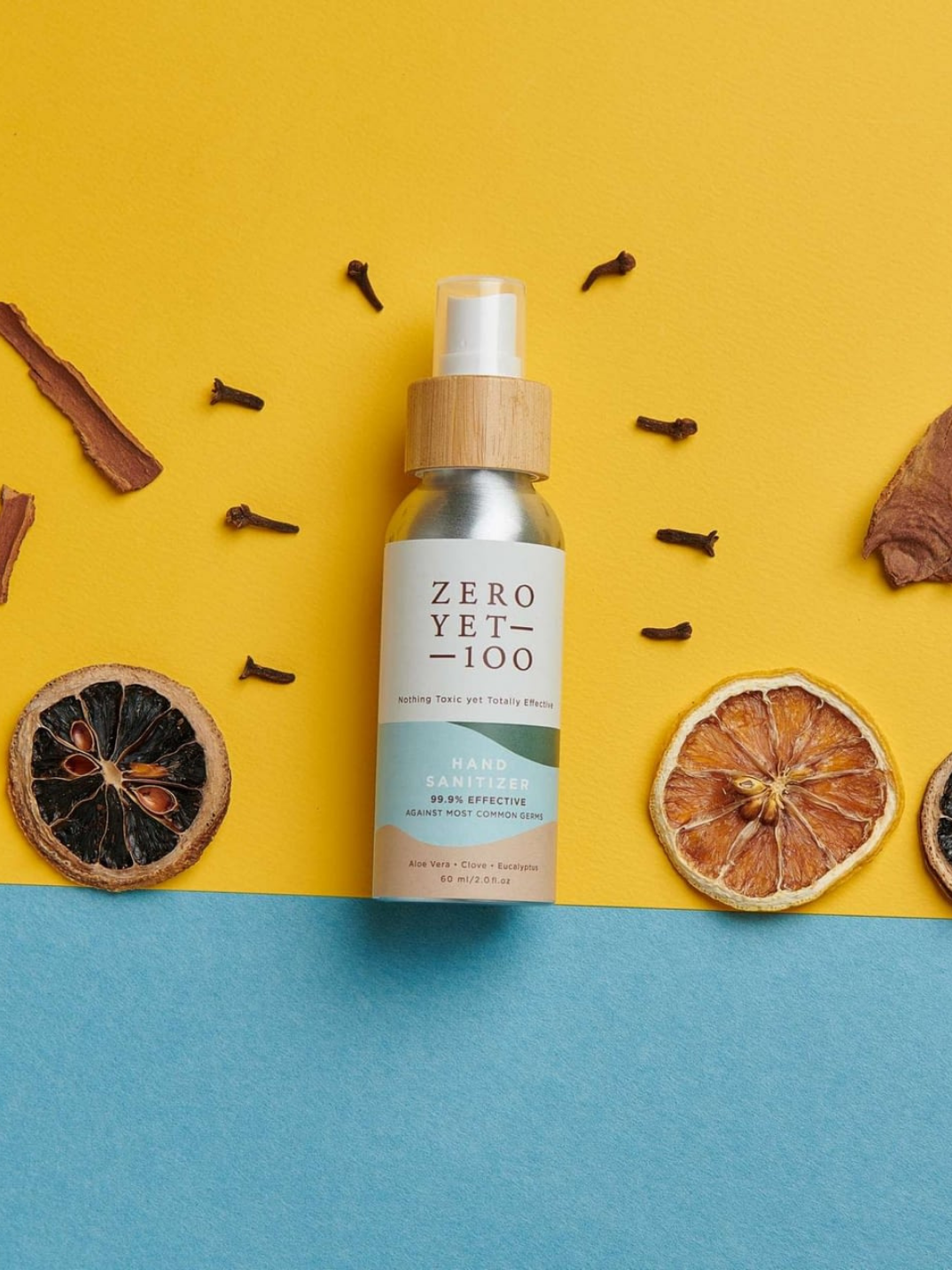 the BEST hand sanitizer ever that smells amazing and is all-natural and cruelty-free Zero Yet 100
