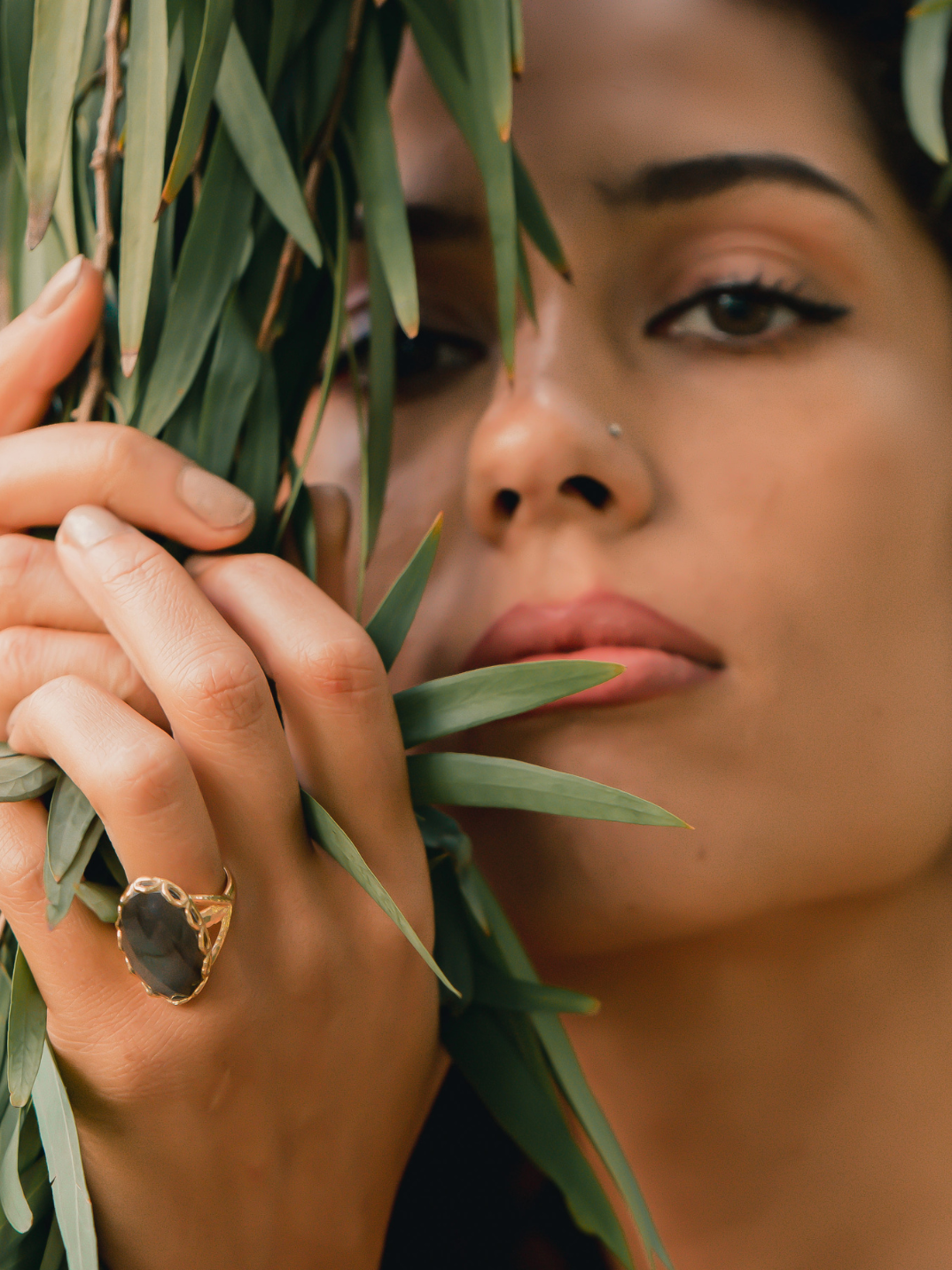 Be dazzled by our Labradorite and 18 Karat Vermeil Gold cocktail ring. Ethical handcrafted sustainable jewelry