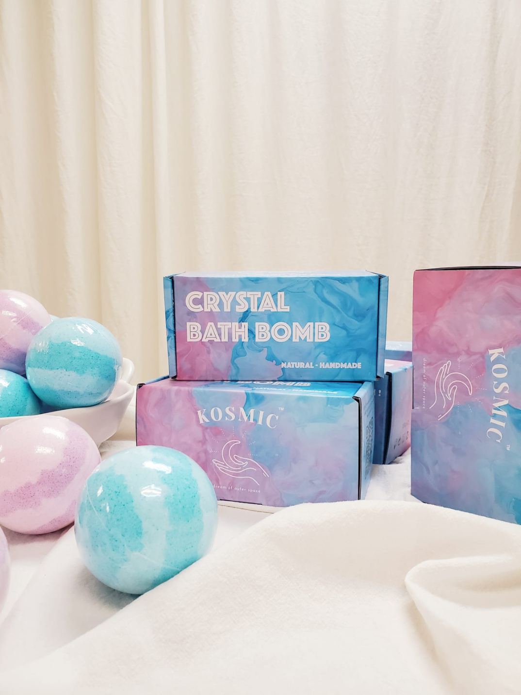 koscmicland crystal bath bomb eco-friendly biodegradable with recyclable packaging shop beauty woman-owned brands
