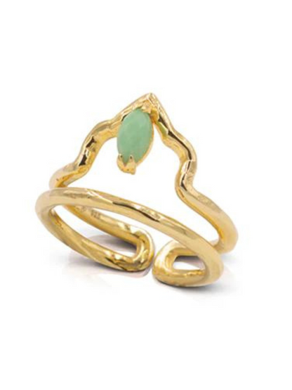 Adorn your fingers in our India Affair Chrysoprase ring inspired by the palace archways and colours of India.  Details: An apple green semi precious stone like no other, you will adore how this piece makes you feel.