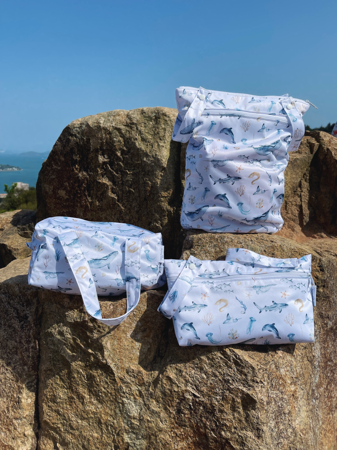 Buy our best-selling reusable wet bag collection as a bundle and save! This reusable wet bag bundle has you covered for organization and storage at home, to convenient packing for everything your little ones need for a day out. Made from upcycled materials. Shop sustainble brands