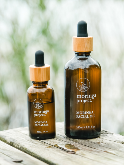 moringa seed oil is an excellent source of nutrients and vitamins to nourish, protect and replenish your skin and hair. Antioxidants help to fight free radical damage that causes wrinkle, effectively reducing visible signs of ageing.  facial oil easily absorbed and lightweight shop now