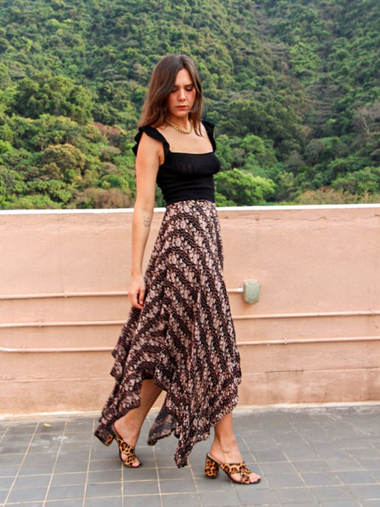 lightweight skirt ethically made in India gives back to charity women's fashion cute skirt