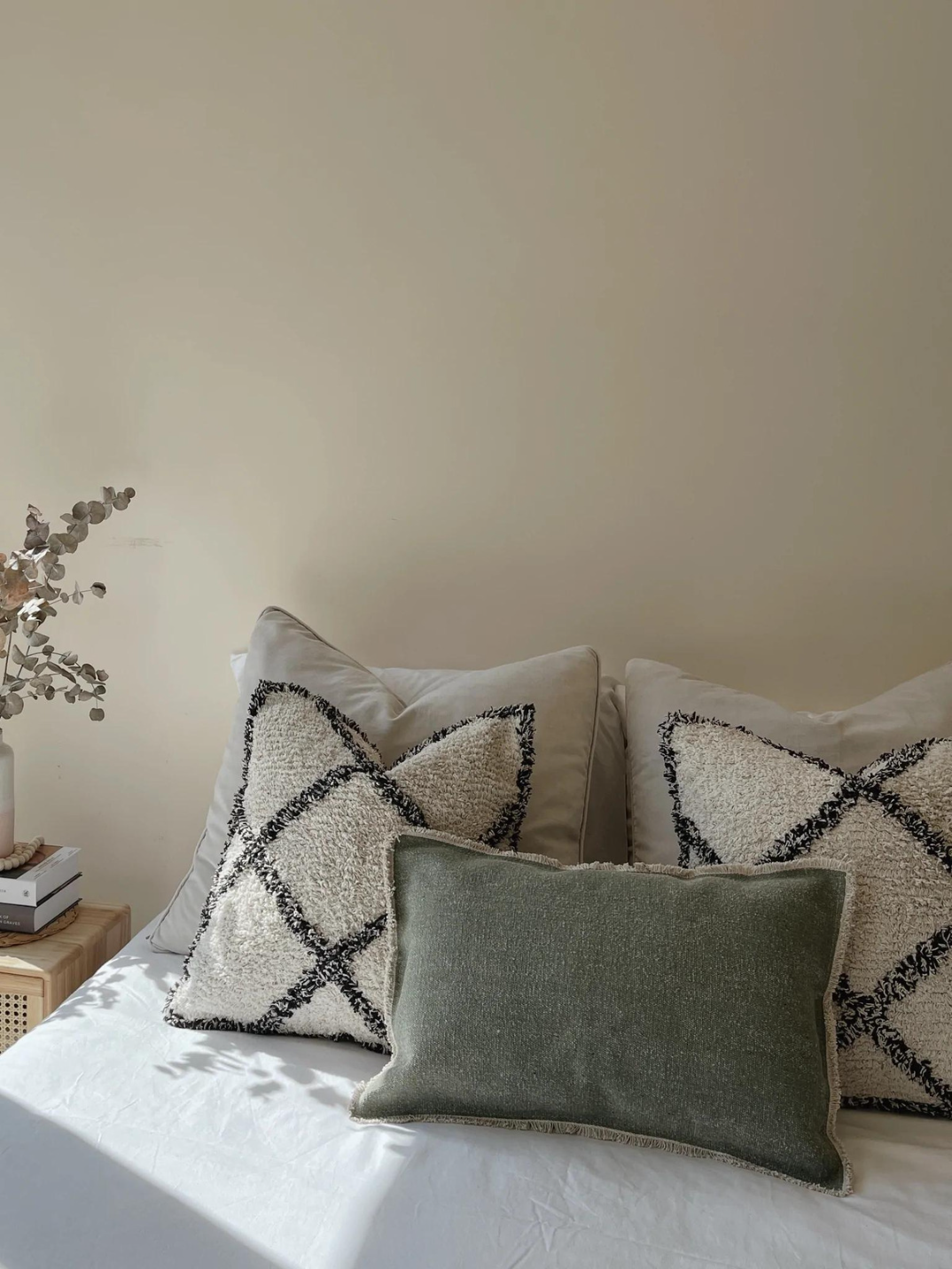 bohemian home decor shop sustainable rove fringe lumbar cushion eco-friendly ethical home