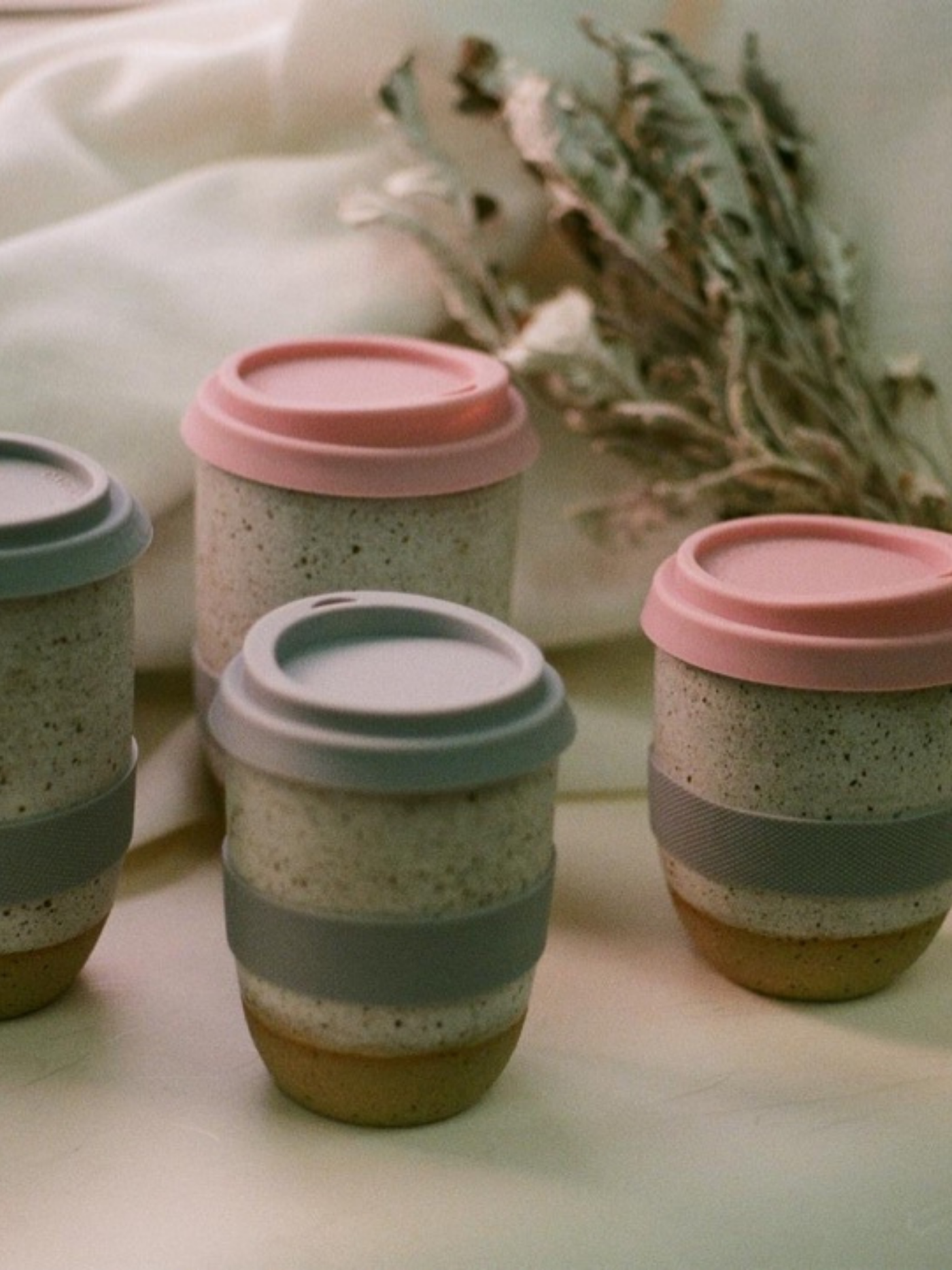 handmade ceramic travel mug made in Hong Kong timeless elegant tableware Sowtale