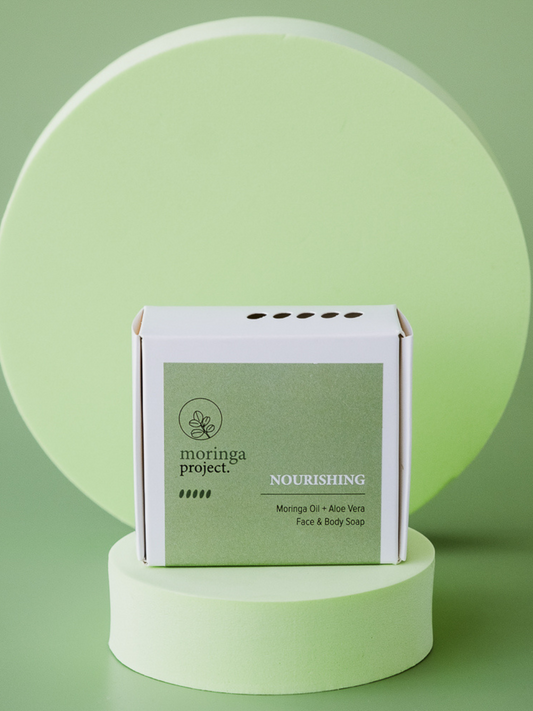moringa nourishing oil and aloe vera soap for face and body natural ethical skincare